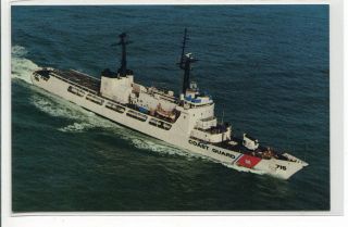 Uscgc Hamilton Coast Guard Cutter Ship Whec - 715 Postcard