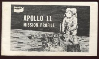 C76 Fdc1969 Apollo 11 Moon Landing Rare Bendix Mission Profile Booklet Fd6391