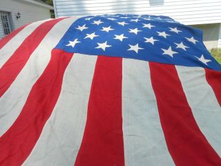 Large Vintage 50 Star Supreme Valley Forge Flag Co.  American Wool/nylon 111 " X59