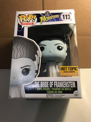 Funko Pop Movie Monsters The Bride Of Frankenstein Hot Topic Exclusive 113