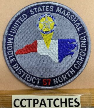 United States Marshal Middle District 57 North Carolina (police) Shoulder Patch