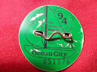 Ocean City Nj Beach Tag 1994