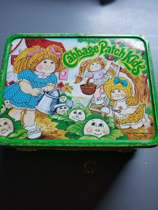 Vintage 1983 Cabbage Patch Kids Lunch Box With Thermos
