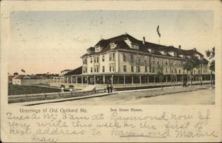 Old Orchard Beach Me Sea Shore House C1910 Postcard