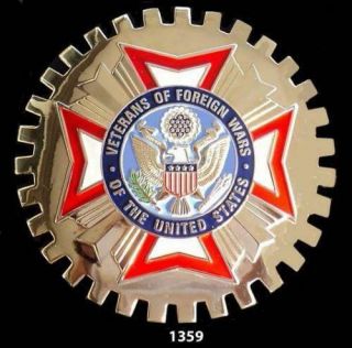 Vfw Veterans Of Foreign Wars Car Grille Badge Emblem Military
