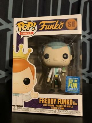 Funko Pop Fundays 2019 Sdcc Freddy Funko Rick Le 6000 Box Of Fun Box Damage