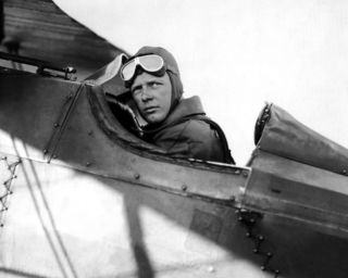 American Aviator Charles Lindbergh Glossy 8x10 Photo Vintage Print Pilot Poster