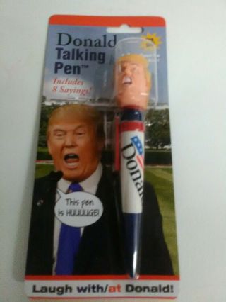 Donald Trump Talking Pen (8 Different Sayings) In Packaging