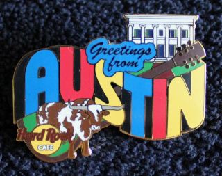 Hard Rock Cafe Pin - Limited Edition 300 - Austin Texas " Greetings From " Series