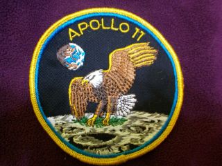 Vintage Apollo 11 - Emblem - Nasa Cloth Back Space Patch Circa 1969