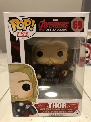 Funko Pop Marvel Thor 69 Avengers Age Of Ultron 2015 Vaulted