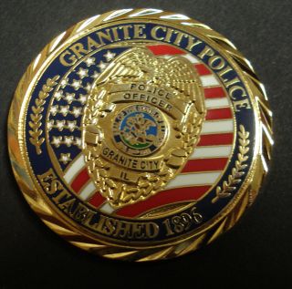 Granite City,  Il Police Department Challenge Coin,  Issue