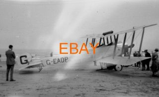 2x Two Old Negatives.  An Avro 504k Bi - Plane.  Raf Trainer Aircraft Reg.  G - Eadp.  C1920