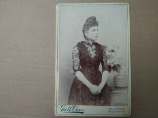 Cabinet Card Victorian Photograph Of A Lady By Geo H Owen Of Greenwich