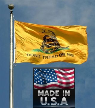 Usa Made Gadsden Dont Tread On Me Rebel In/outdoor Flag Snake Tea Party Banner