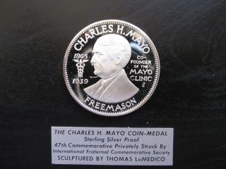 Ifcs (freemasons) Charles H.  Mayo Sterling Silver Proof Medal