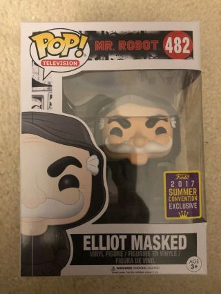 Funko Pop Television Mr.  Robot Elliot Masked 482 Sdcc Exclusive