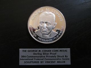 Ifcs (freemasons) George M.  Cohan Sterling Silver Proof Medal
