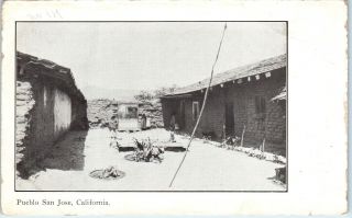 San Jose,  Ca California Adobes At Pueblo San Jose C1900s Postcard