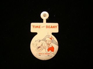 Tin Litho Pin - Beany And Cecil Cartoon Characters Of The 1950 