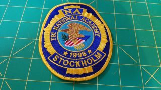 Fbi National Academy Patch Stockholm Sweden Federal Bureau Investigation Police