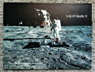 Log Of Apollo 11 (1969) Vintage 12 Page Moon Landing Nasa Booklet Ep - 72