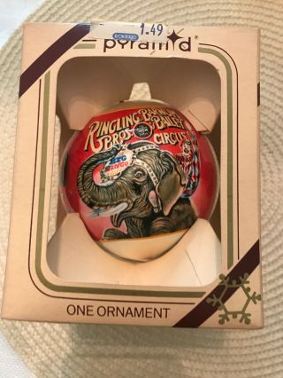 Ringling Brothers & Barnum And Bailey Circus Christmas Ornament 1982 - Set Of 3