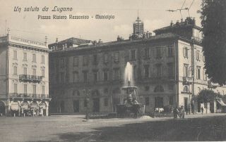Switzerland Lugano (ch10) 1900 Postc.  Piazza Rezzonico - Not Travelled