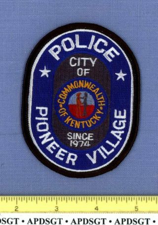 Pioneer Village Kentucky Sheriff City Police Patch State Seal