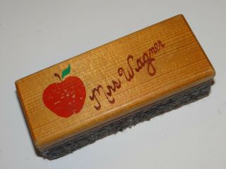 Vintage Wood & Felt Chalkboard Eraser Mrs.  Wagner Teacher Gift