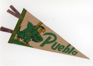 1960s Mexican Baseball Small Pennant Flag Pericos De Puebla Mexico