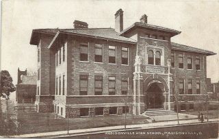 Madisonville,  Cincinnati,  Oh: 1910: View Of Madisonville High School