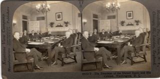 Keystone Stereoview President Coolidge And Cabinet