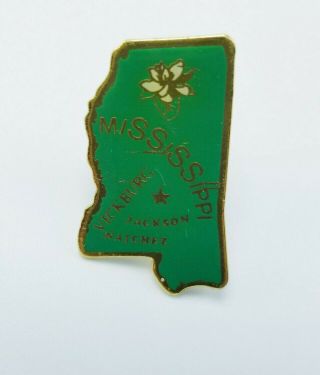 Vintage Mississippi Lapel Pin Souvenir Pin Mississippi Hat Pin Travel Pin Vest