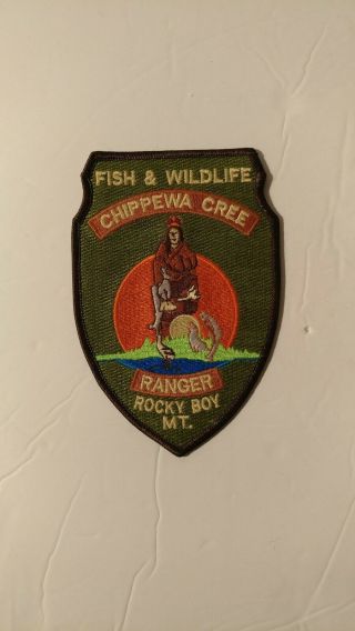 Chippewa Cree Rocky Boys Fish & Wildlife Tribal Ranger Montana Patch