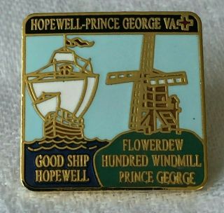 American Red Cross Pin Hopewell Prince George Virginia Good Ship Vest Lapel Pin