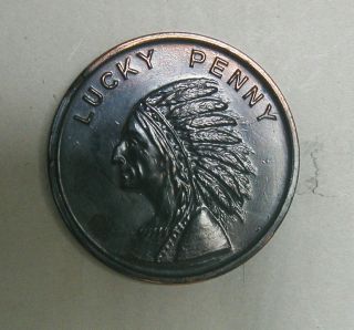 Lucky Indian Penny Century Of Progress Chicago World 