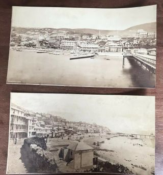 2x Albumen Photographs Isle Of Wight Ventnor Firth’s Series Victorian 1870’s Iw