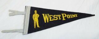 Old Antique Small West Point Army Military Academy Souvenir Pennant Flag