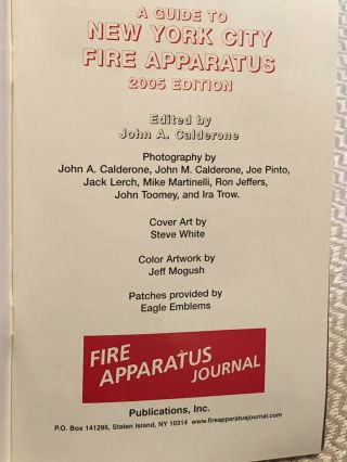 A GUIDE TO YORK CITY FIRE APPARATUS - 2005 EDITION - JOHN CALDERONE 4