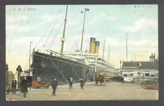 Postcard White Star Line R.  M.  S.  Cedric At Liverpool 1905