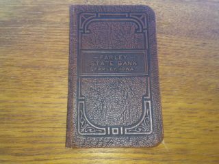 Farley Iowa State Bank Book Deposit Ledger 1926 With Welcome Note