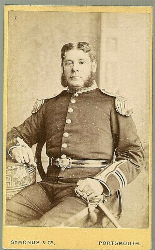 Victorian Carte De Visite - Military Officer - Symonds Of Portsmouth
