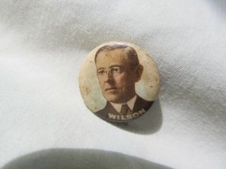 1912 Pinback Button / Woodrow Wilson Campaign Election / 7/8 " / Whitehead & Hoag