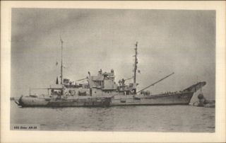 Us Navy Wwii Era Ship Uss Elder An - 20 Postcard
