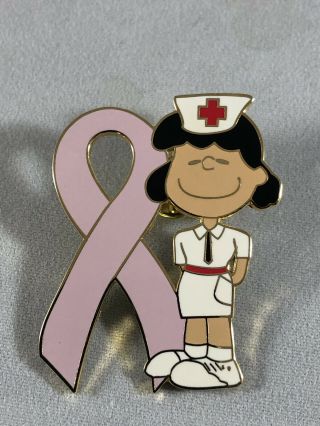 Lucy Cancer Awareness Pink Ribbon Pin Back Limited Edition 200
