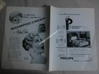 PANAGRA DC8 DBL PG PRINT AD ADVERTSING VINTAGE ARGENTINE WITH PHILIPS ON BACK 4