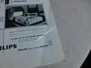 PANAGRA DC8 DBL PG PRINT AD ADVERTSING VINTAGE ARGENTINE WITH PHILIPS ON BACK 5
