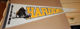 Harding Bisons Vintage Pennant Banner 30 " X 12 " 133p