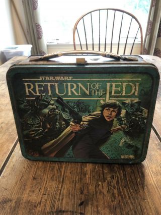 1983 Vintage Star Wars Return Of The Jedi Metal Lunch Box (no Thermos)